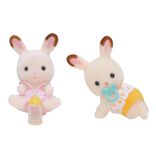 Sylvanian Families - Rabbit Twin Babies Chocolate - from 